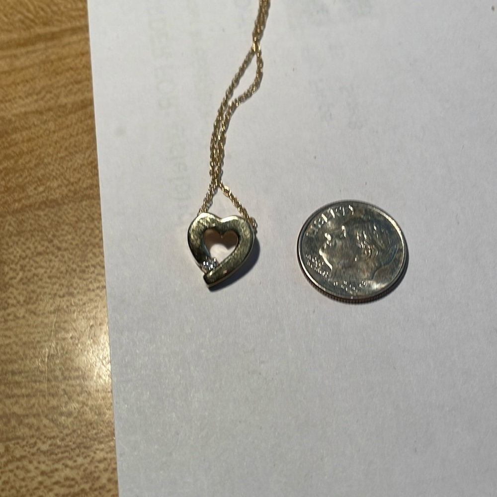 14k Gold Diamond Heart  #45g - Picture 3 of 3